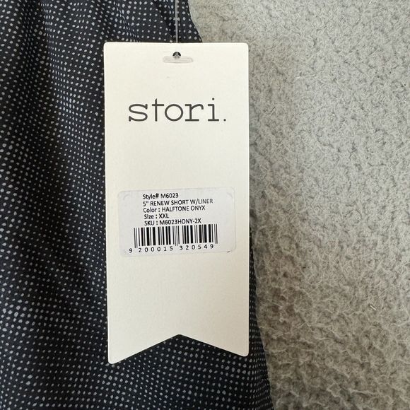 Stori Shorts Mens XXL Black 5" Renew Lined Athletic Running NWT - Picture 5 of 6